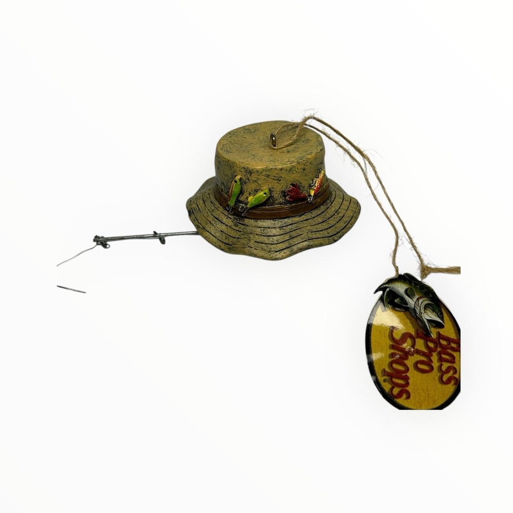 🔥Bass Pro Shops‎ Fishing Hat Christmas Ornament Minor Error On Bottom